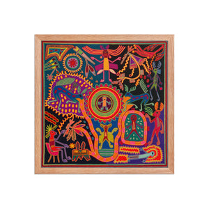 Huichol Yarn Painting Print • L - 197 - Huichol Arts