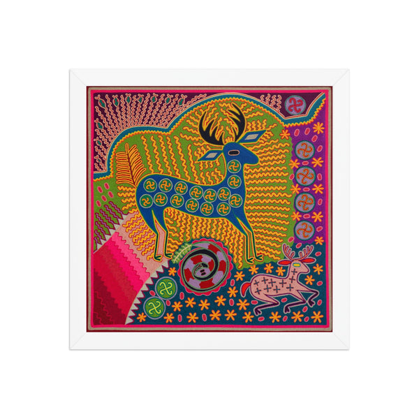 Huichol Yarn Painting Print • L - 198 - Huichol Arts
