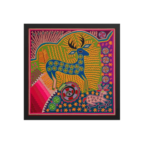 Huichol Yarn Painting Print • L - 198 - Huichol Arts