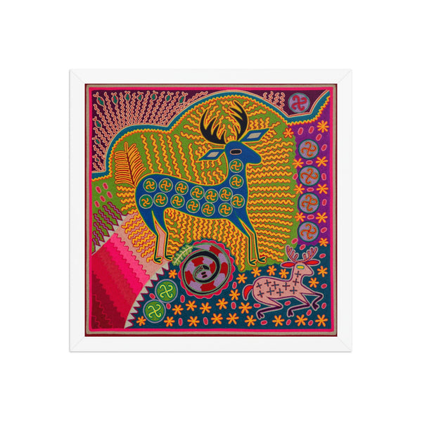 Huichol Yarn Painting Print • L - 198 - Huichol Arts