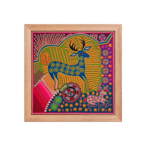 Huichol Yarn Painting Print • L - 198 - Huichol Arts
