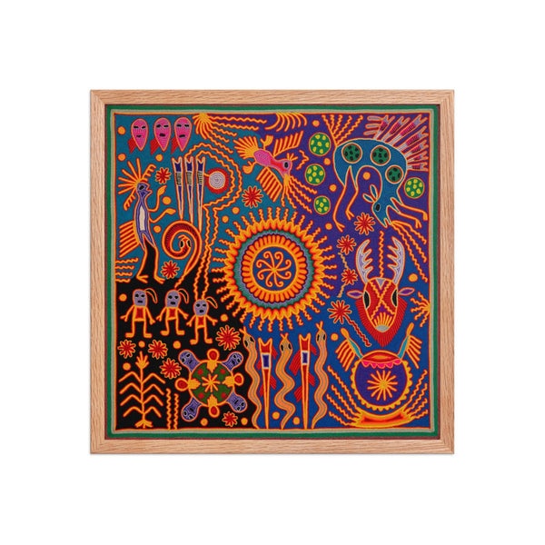 Huichol Yarn Painting Print • L - 199 - Huichol Arts