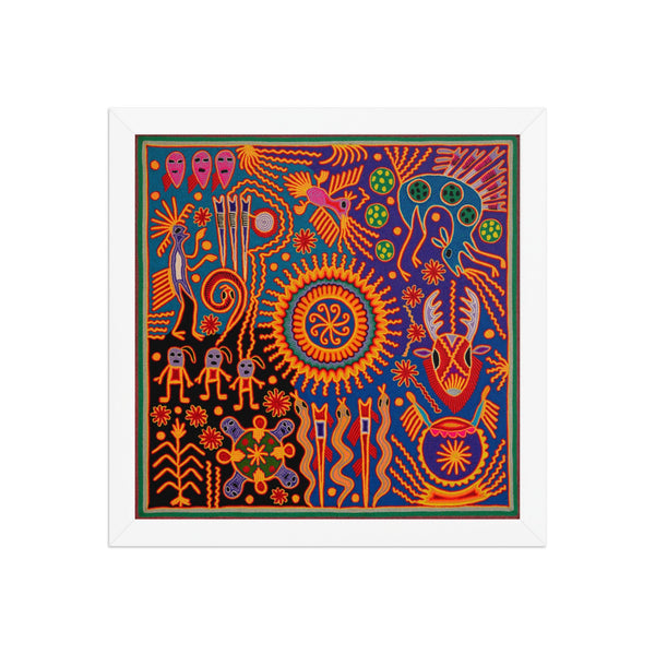 Huichol Yarn Painting Print • L - 199 - Huichol Arts