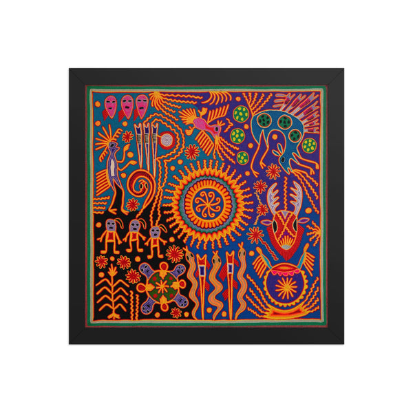 Huichol Yarn Painting Print • L - 199 - Huichol Arts