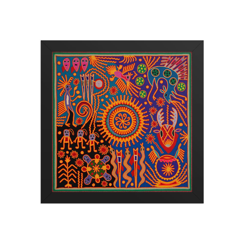 Huichol Yarn Painting Print • L - 199 - Huichol Arts