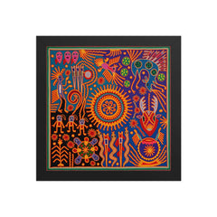 Huichol Yarn Painting Print • L - 199 - Huichol Arts