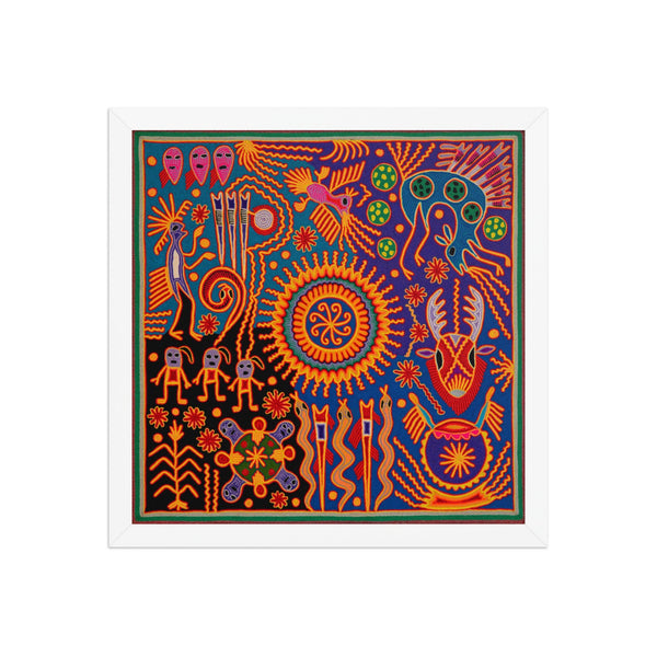 Huichol Yarn Painting Print • L - 199 - Huichol Arts