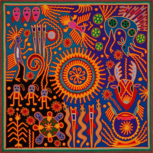 Huichol Yarn Painting Print • L - 199 - Huichol Arts