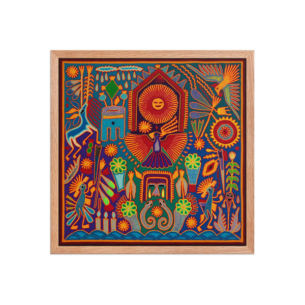 Huichol Yarn Painting Print • L - 200 - Huichol Arts