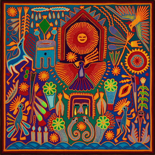 Huichol Yarn Painting Print • L - 200 - Huichol Arts