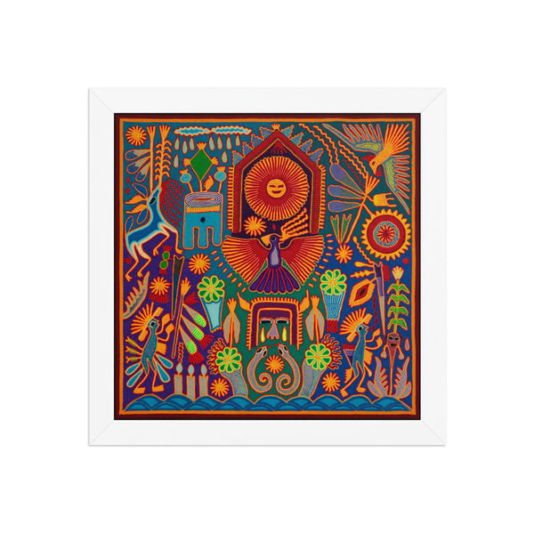 Huichol Yarn Painting Print • L - 200 - Huichol Arts
