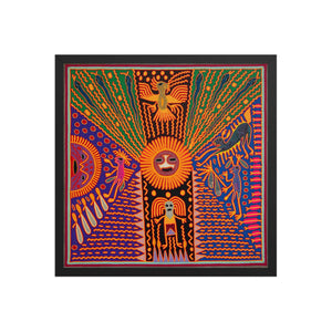 Huichol Yarn Painting Print • L - 201 - Huichol Arts