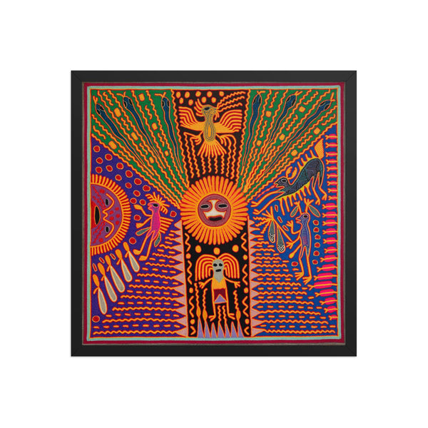 Huichol Yarn Painting Print • L - 201 - Huichol Arts