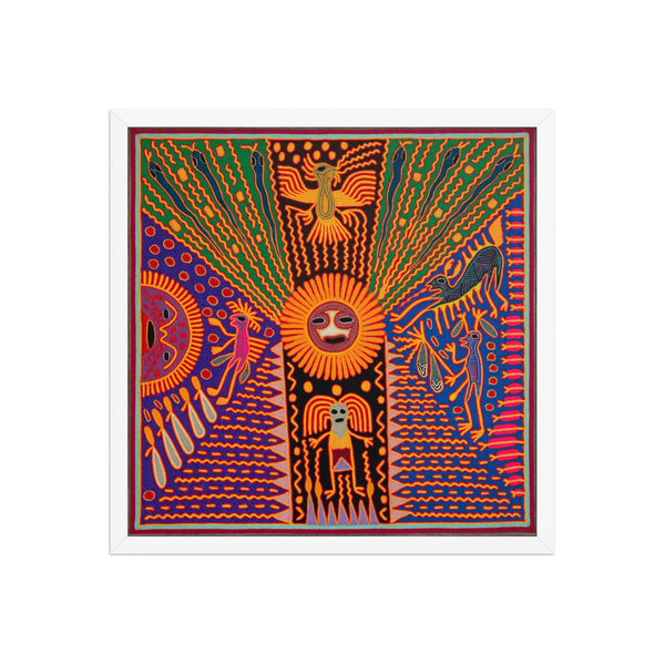 Huichol Yarn Painting Print • L - 201 - Huichol Arts