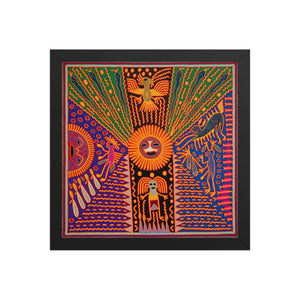 Huichol Yarn Painting Print • L - 201 - Huichol Arts