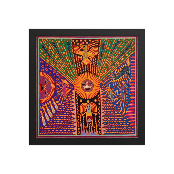Huichol Yarn Painting Print • L - 201 - Huichol Arts