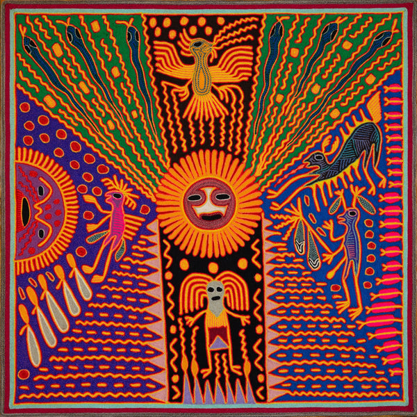 Huichol Yarn Painting Print • L - 201 - Huichol Arts