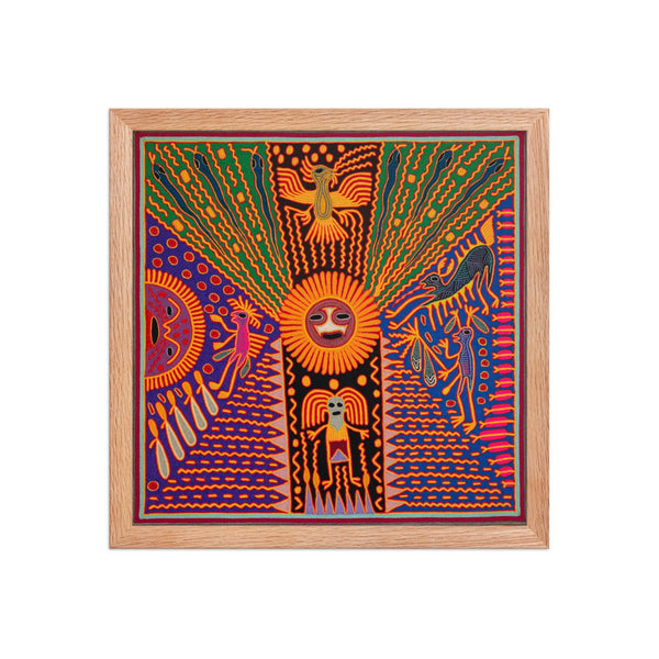 Huichol Yarn Painting Print • L - 201 - Huichol Arts