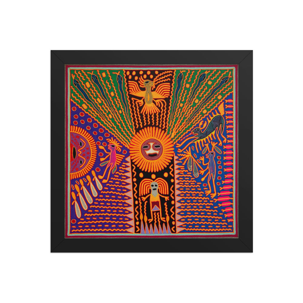 Huichol Yarn Painting Print • L - 201 - Huichol Arts