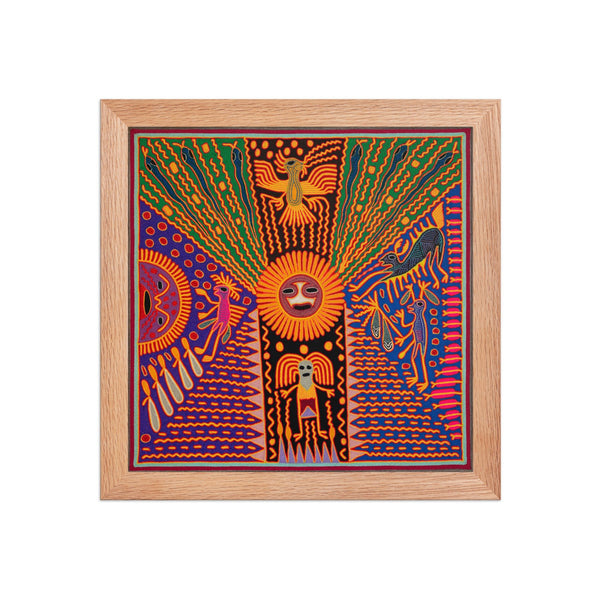 Huichol Yarn Painting Print • L - 201 - Huichol Arts