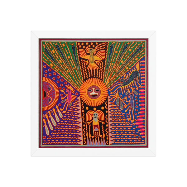 Huichol Yarn Painting Print • L - 201 - Huichol Arts