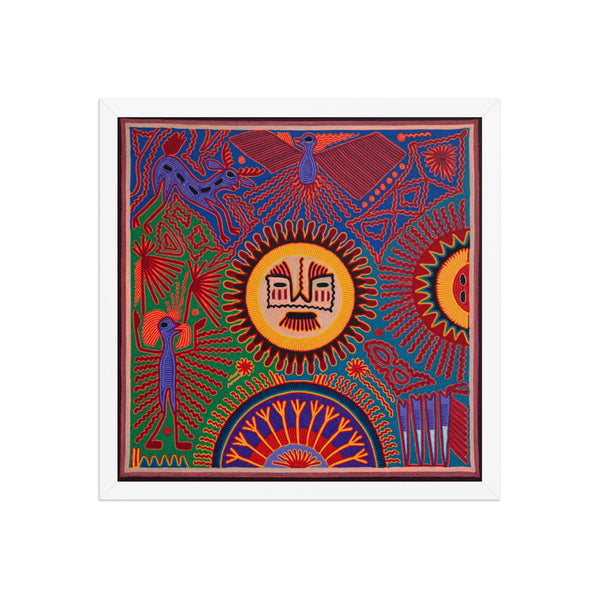 Huichol Yarn Painting Print • L - 202 - Huichol Arts