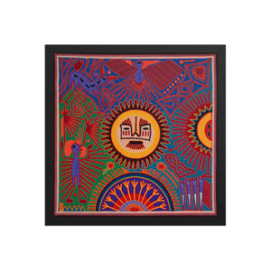Huichol Yarn Painting Print • L - 202 - Huichol Arts