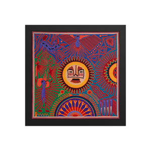 Huichol Yarn Painting Print • L - 202 - Huichol Arts