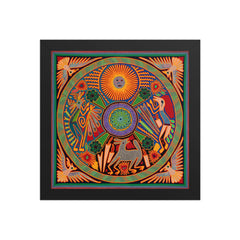 Huichol Yarn Painting Print • L - 203 - Huichol Arts
