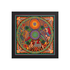 Huichol Yarn Painting Print • L - 203 - Huichol Arts