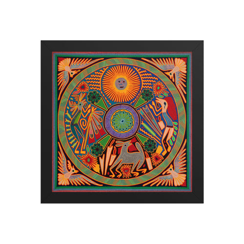 Huichol Yarn Painting Print • L - 203 - Huichol Arts