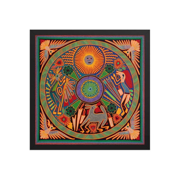 Huichol Yarn Painting Print • L - 203 - Huichol Arts