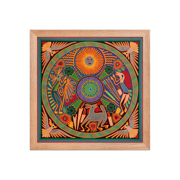 Huichol Yarn Painting Print • L - 203 - Huichol Arts