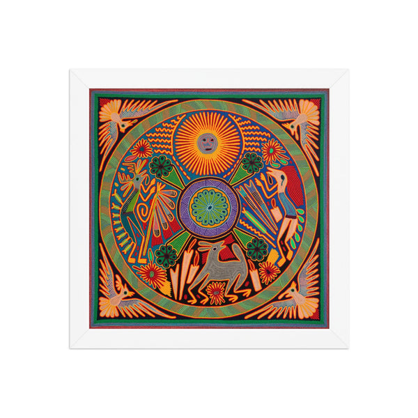 Huichol Yarn Painting Print • L - 203 - Huichol Arts