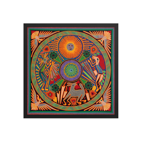 Huichol Yarn Painting Print • L - 203 - Huichol Arts