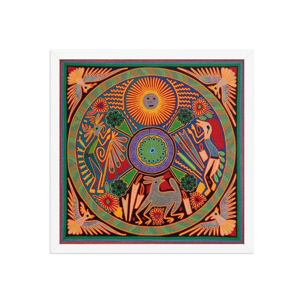 Huichol Yarn Painting Print • L - 203 - Huichol Arts
