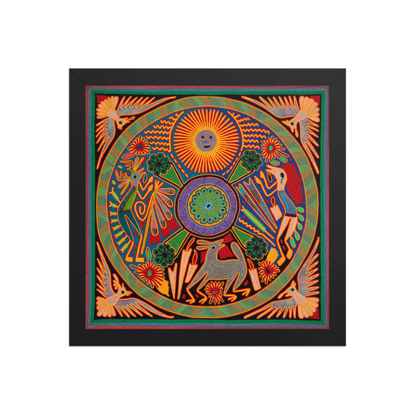 Huichol Yarn Painting Print • L - 203 - Huichol Arts