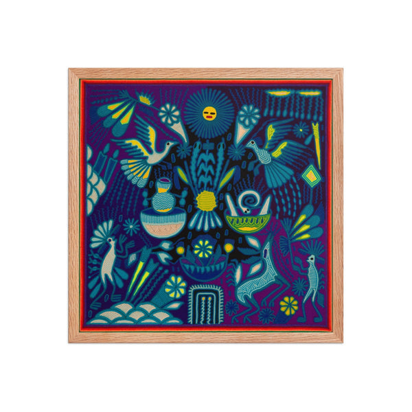 Huichol Yarn Painting Print • L - 204 - Huichol Arts