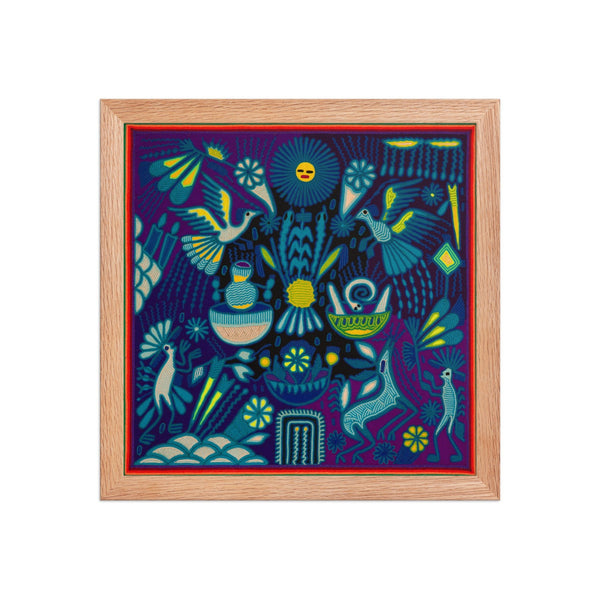 Huichol Yarn Painting Print • L - 204 - Huichol Arts