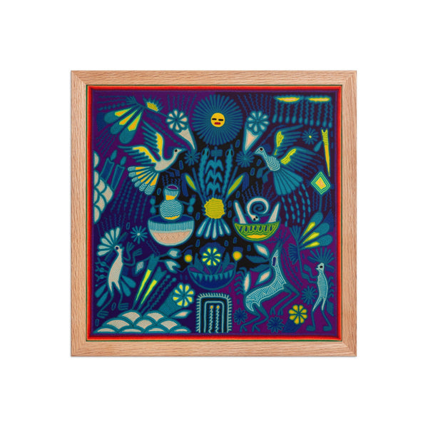 Huichol Yarn Painting Print • L - 204 - Huichol Arts