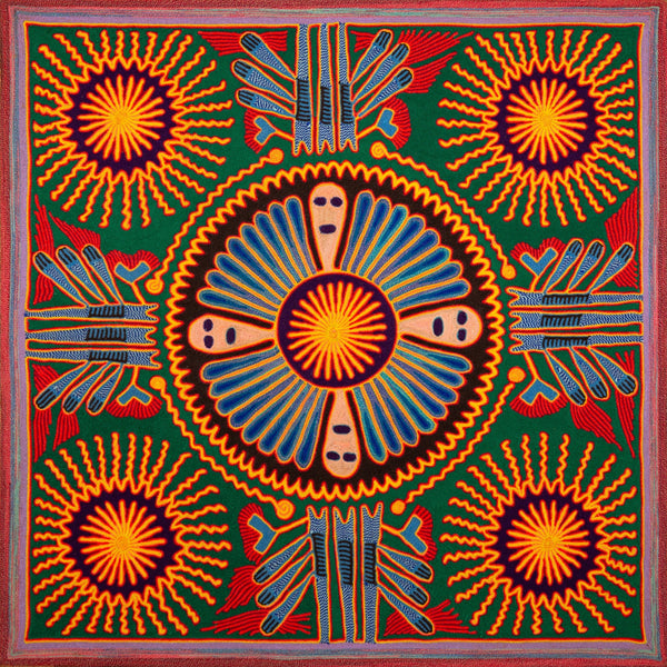 Huichol Yarn Painting Print • L - 205 - Huichol Arts