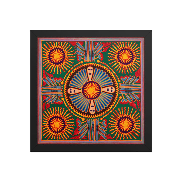 Huichol Yarn Painting Print • L - 205 - Huichol Arts