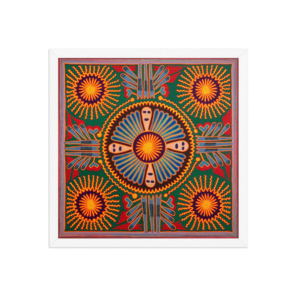 Huichol Yarn Painting Print • L - 205 - Huichol Arts