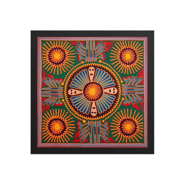 Huichol Yarn Painting Print • L - 205 - Huichol Arts