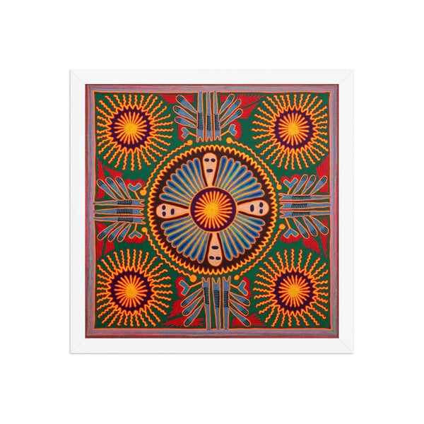 Huichol Yarn Painting Print • L - 205 - Huichol Arts