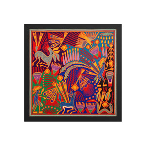 Huichol Yarn Painting Print • L - 206 - Huichol Arts