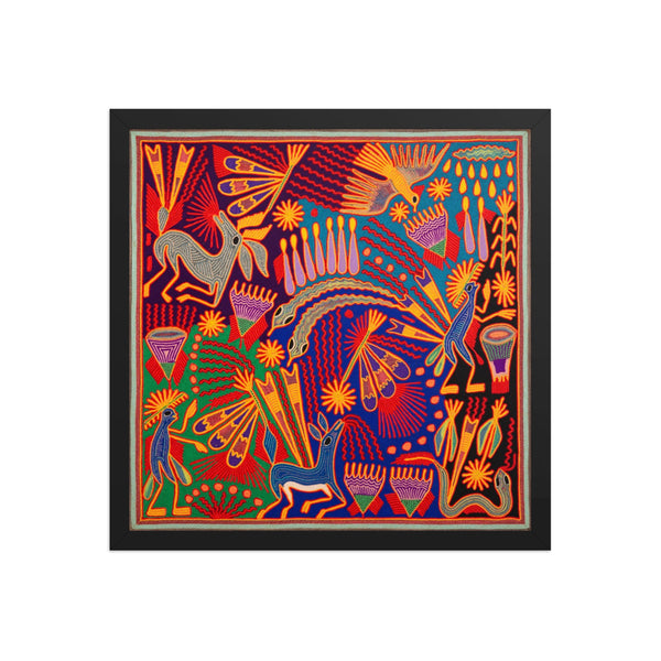 Huichol Yarn Painting Print • L - 206 - Huichol Arts