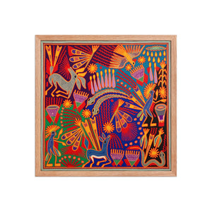 Huichol Yarn Painting Print • L - 206 - Huichol Arts