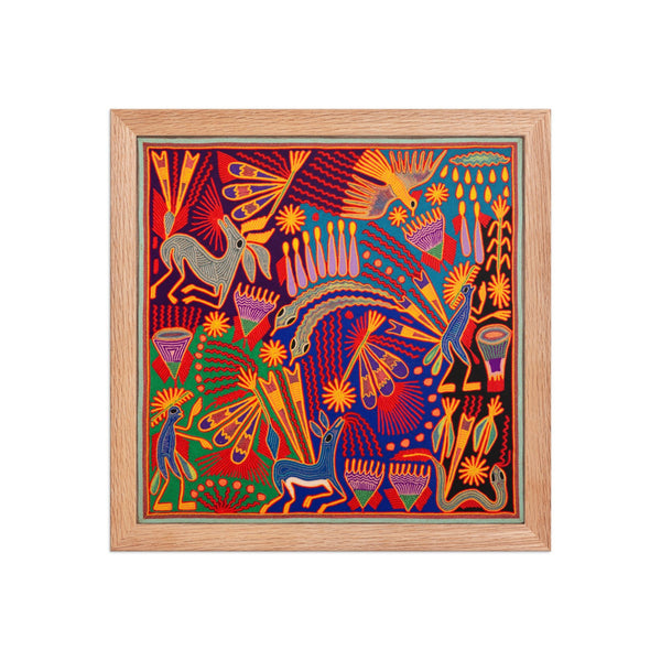 Huichol Yarn Painting Print • L - 206 - Huichol Arts
