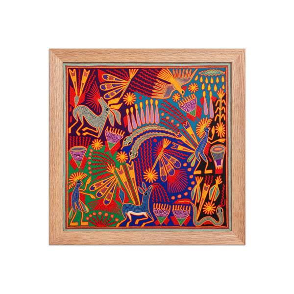 Huichol Yarn Painting Print • L - 206 - Huichol Arts